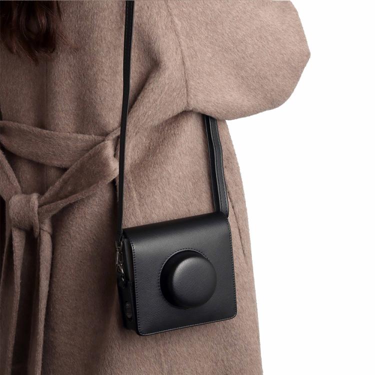 For FUJIFILM instax WIDE Evo Full Body Leather Camera Case Bag with Strap(Brown) by bashfashion