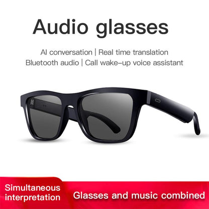 E10 Pro Smart Audio Bluetooth Glasses, Style: AI Translation(Black) by bashfashion