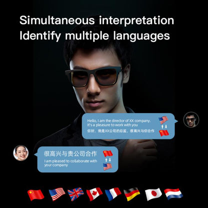 E10 Pro Smart Audio Bluetooth Glasses, Style: AI Translation(Transparent) by bashfashion