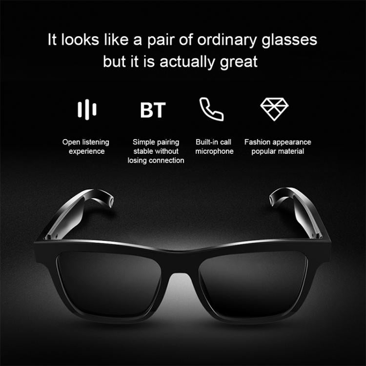 E10 Pro Smart Audio Bluetooth Glasses, Style: AI Translation(Black) by bashfashion