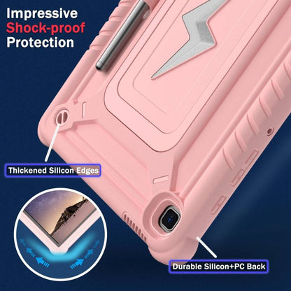 For Samsung Galaxy Tab S6 Lite 2020 / 2024 Armor Bolt Shape Holder Silicone Hybrid PC Tablet Case(Rose Gold) by bashfashion