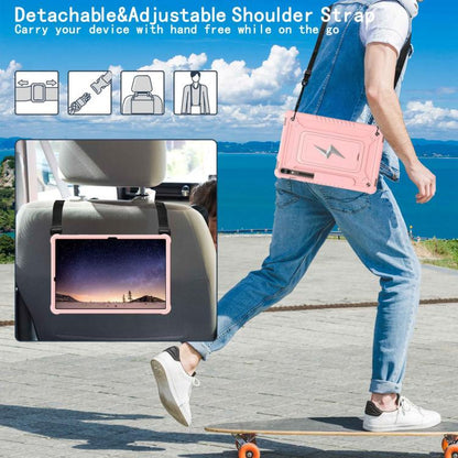For Samsung Galaxy Tab S10+ / S9+ Armor Bolt Shape Holder Silicone Hybrid PC Tablet Case(Rose Gold) by bashfashion