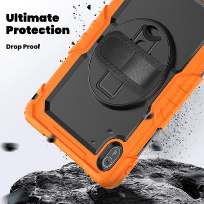 For Huawei MatePad SE 11 2024 Silicone Hybrid PC Tablet Case with Shoulder Strap(Orange) by bashfashion