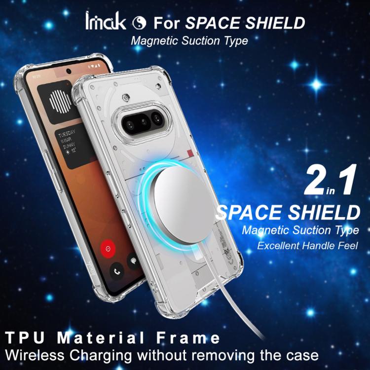 For Nothing Phone 3a 5G IMAK Space Shield PC + TPU Airbag Shockproof MagSafe Phone Case(Transparent) by imak