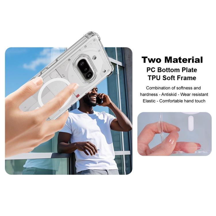 For Nothing Phone 3a 5G IMAK Space Shield PC + TPU Airbag Shockproof MagSafe Phone Case(Transparent) by imak