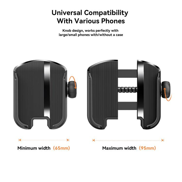 JOYROOM JR-ZS431 360 Rotation Dual Safety lock Bike Phone Mount(Black) by JOYROOM