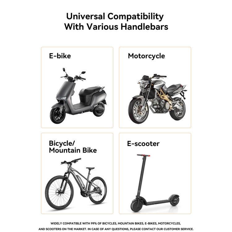 JOYROOM JR-ZS431 360 Rotation Dual Safety lock Bike Phone Mount(Black) by JOYROOM