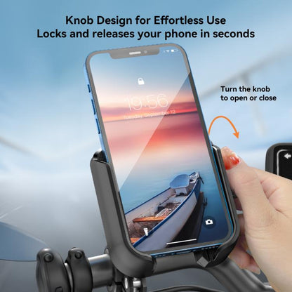 JOYROOM JR-ZS431 360 Rotation Dual Safety lock Bike Phone Mount(Black) by JOYROOM