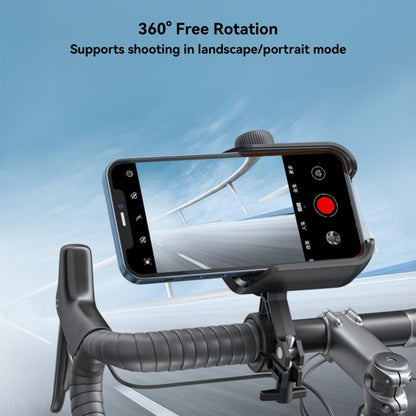JOYROOM JR-ZS431 360 Rotation Dual Safety lock Bike Phone Mount(Black) by JOYROOM