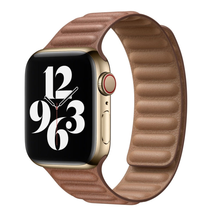 For Apple Watch Ultra 49mm&Watch Ultra 2 49mm / Series 9&8&7 45mm / SE 3&SE 2&6&SE&5&4 44mm / 3&2&1 42mm Leather Watch Band(Brown) by bashfashion