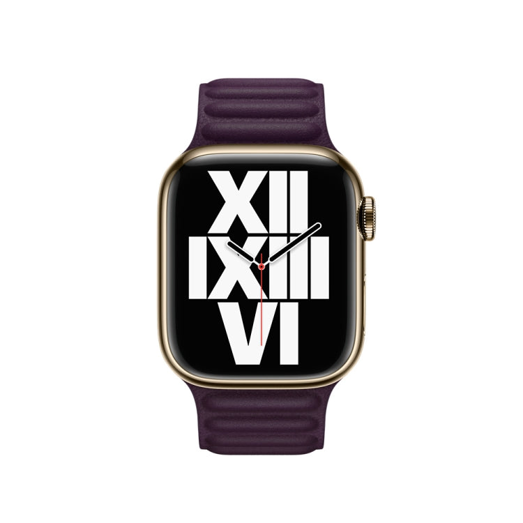 For Apple Watch Ultra 49mm&Watch Ultra 2 49mm / Series 9&8&7 45mm / SE 3&SE 2&6&SE&5&4 44mm / 3&2&1 42mm Leather Watch Band (Crimson Cherry) by bashfashion