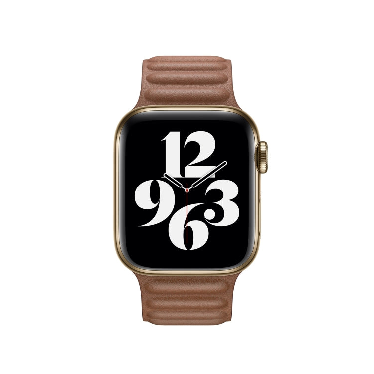 For Apple Watch Ultra 49mm&Watch Ultra 2 49mm / Series 9&8&7 45mm / SE 3&SE 2&6&SE&5&4 44mm / 3&2&1 42mm Leather Watch Band(Brown) by bashfashion