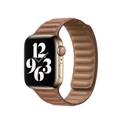 For Apple Watch Ultra 49mm&Watch Ultra 2 49mm / Series 9&8&7 45mm / SE 3&SE 2&6&SE&5&4 44mm / 3&2&1 42mm Leather Watch Band(Brown) by bashfashion