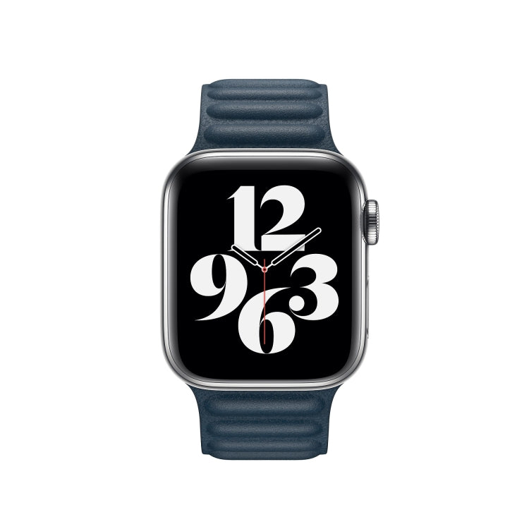 For Apple Watch Ultra 49mm&Watch Ultra 2 49mm / Series 9&8&7 45mm / SE 3&SE 2&6&SE&5&4 44mm / 3&2&1 42mm Leather Watch Band(Blue) by bashfashion
