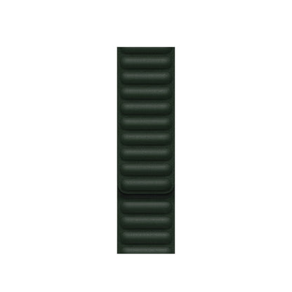 For Apple Watch Ultra 49mm&Watch Ultra 2 49mm / Series 9&8&7 45mm / SE 3&SE 2&6&SE&5&4 44mm / 3&2&1 42mm Leather Watch Band (Cedar Green) by bashfashion
