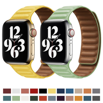 For Apple Watch Ultra 49mm&Watch Ultra 2 49mm / Series 9&8&7 45mm / SE 3&SE 2&6&SE&5&4 44mm / 3&2&1 42mm Leather Watch Band (Midnight) by bashfashion