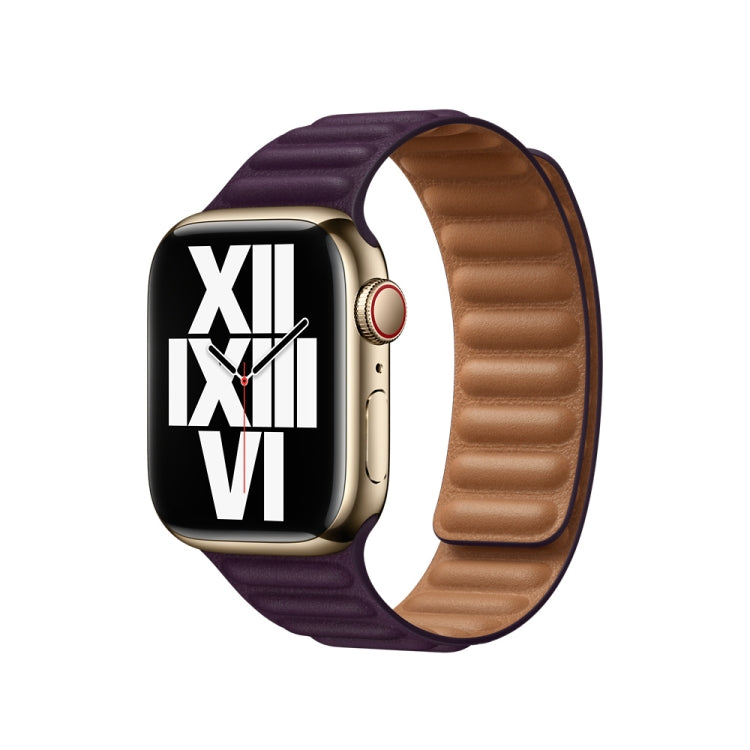 For Apple Watch Series 9&8&7 41mm / SE 3&SE 2&6&SE&5&4 40mm / 3&2&1 38mm Leather Watch Band (Crimson Cherry) by bashfashion