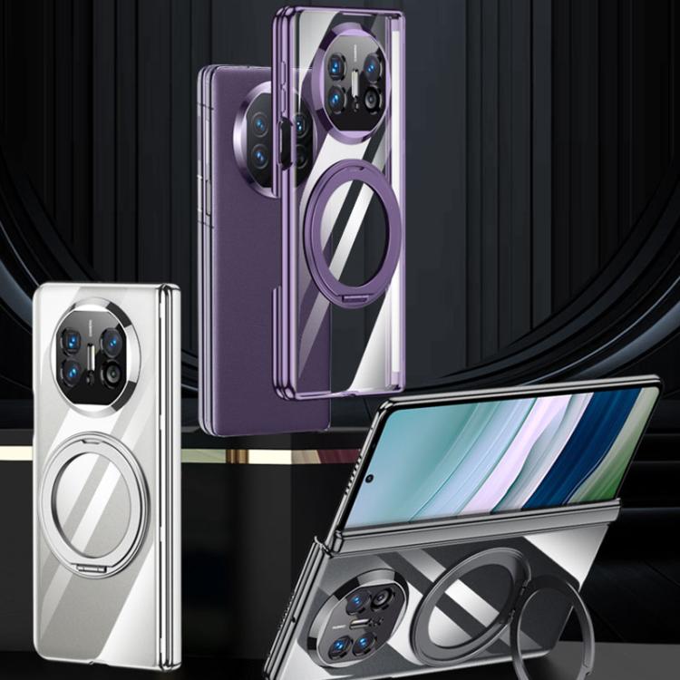 For Huawei Mate X6 GKK Phantom Magnetic Full Coverage TPU Phone Case with Rotating Stand(Transparent) by GKK