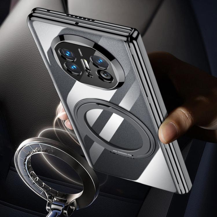 For Huawei Mate X6 GKK Phantom Magnetic Full Coverage TPU Phone Case with Rotating Stand(Transparent) by GKK