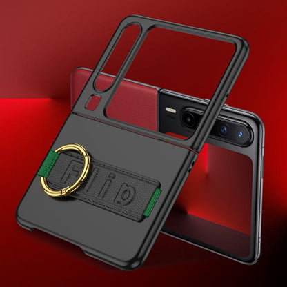 For Huawei Pura X GKK Ultra-thin Full Coverage Phone Flip Case with Wristband(Silver) by GKK