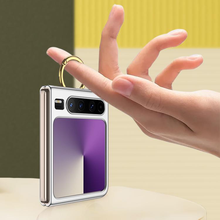 For Huawei Pura X GKK Ultra-thin Full Coverage Phone Flip Case with Wristband(Silver) by GKK