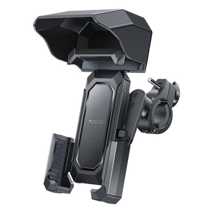 Yesido C331 360 Degree Adjustment Mechanical Locking Bicycle Phone Holder(Black) by Yesido