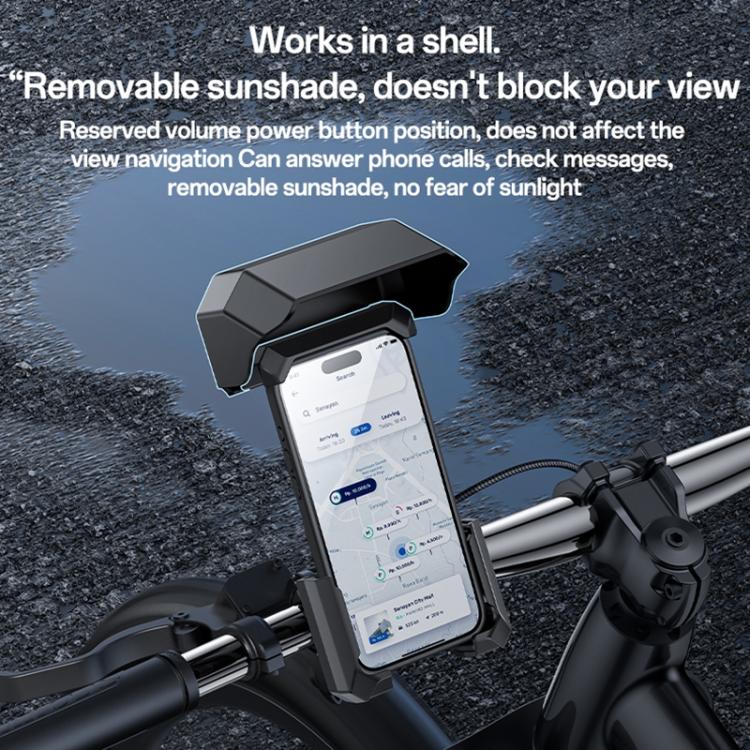 Yesido C331 360 Degree Adjustment Mechanical Locking Bicycle Phone Holder(Black) by Yesido