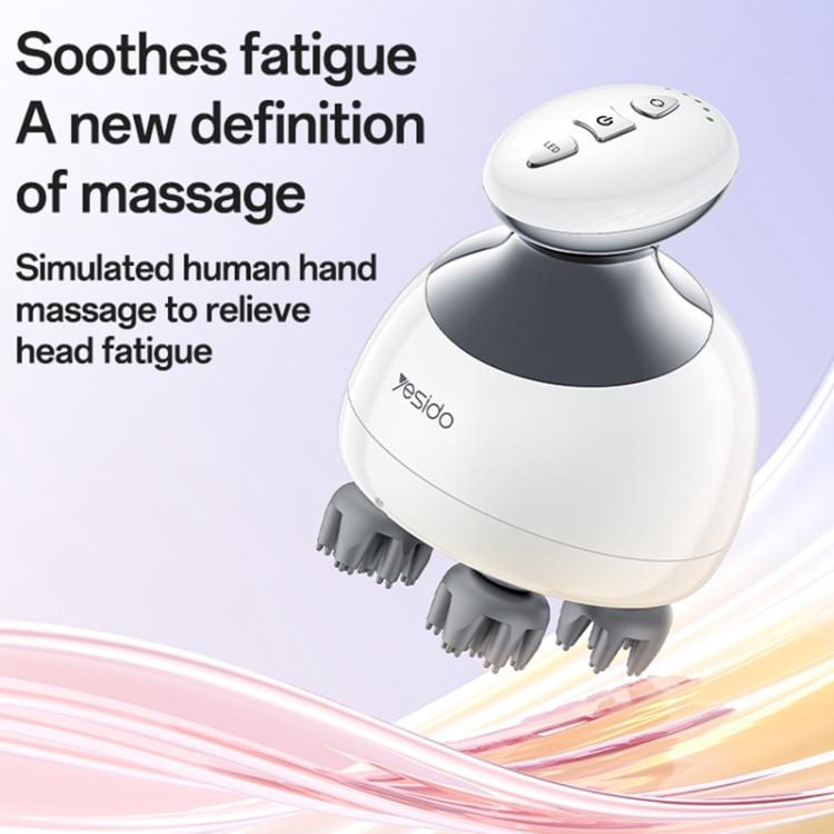 Yesido MG12 IPX7 Waterproof Intelligent Head Massager Care Instrument(White) by Yesido