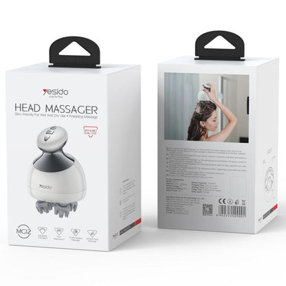 Yesido MG12 IPX7 Waterproof Intelligent Head Massager Care Instrument(White) by Yesido