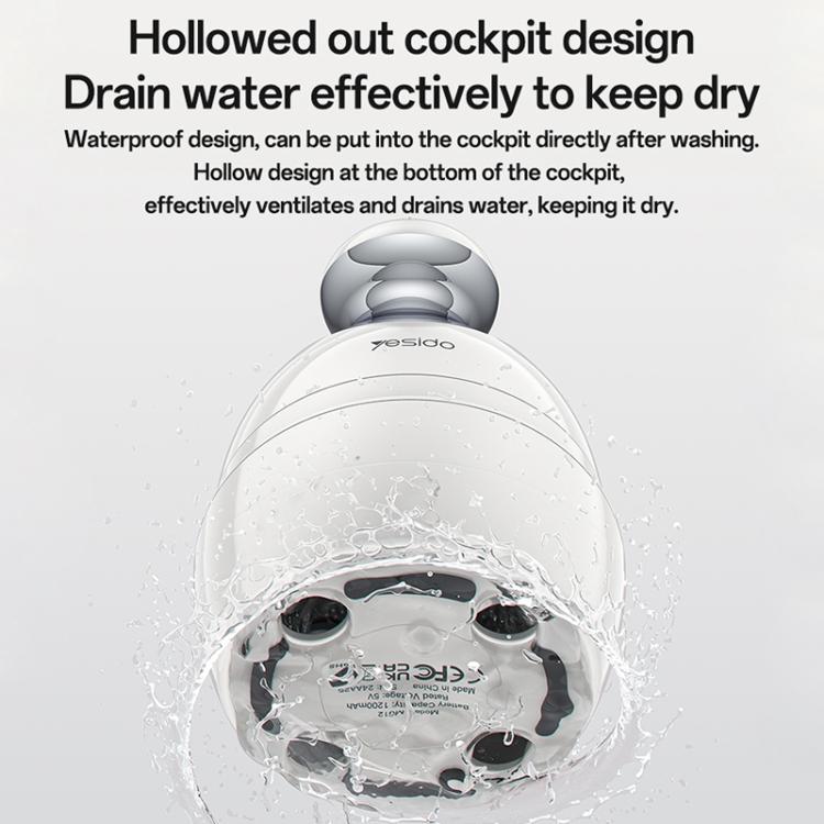 Yesido MG12 IPX7 Waterproof Intelligent Head Massager Care Instrument(White) by Yesido