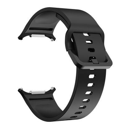 For Samsung Galaxy Watch Ultra 47mm / Ultra 2025 Solid Color Colorful Buckle Silicone Watch Band(Black) by bashfashion