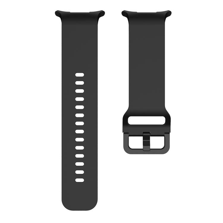 For Samsung Galaxy Watch Ultra 47mm / Ultra 2025 Solid Color Colorful Buckle Silicone Watch Band(Black) by bashfashion