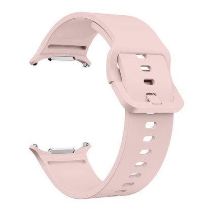 For Samsung Galaxy Watch Ultra 47mm / Ultra 2025 Solid Color Colorful Buckle Silicone Watch Band(Pink) by bashfashion