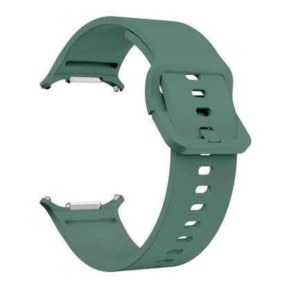 For Samsung Galaxy Watch Ultra 47mm / Ultra 2025 Solid Color Colorful Buckle Silicone Watch Band(Pine Green) by bashfashion