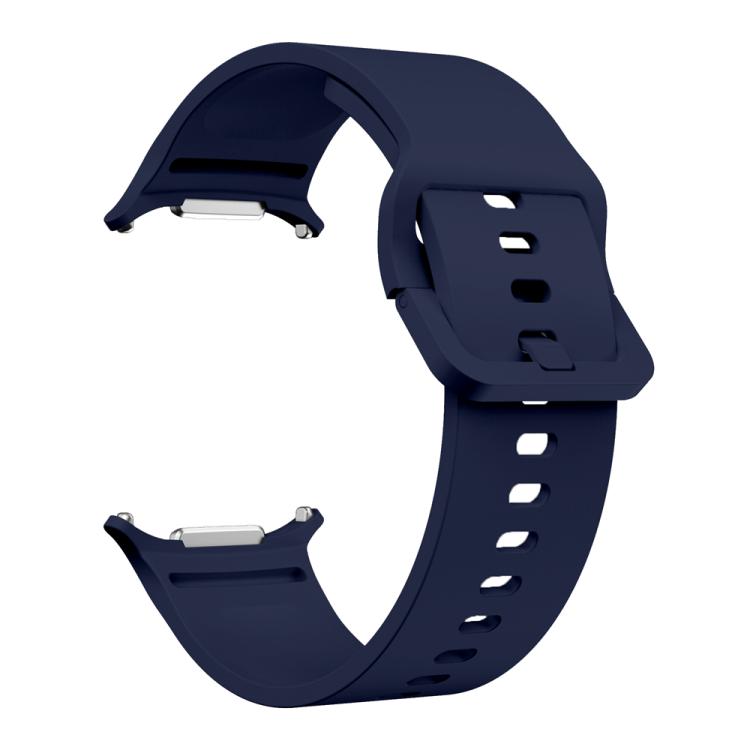 For Samsung Galaxy Watch Ultra 47mm / Ultra 2025 Solid Color Colorful Buckle Silicone Watch Band(Midnight Blue) by bashfashion