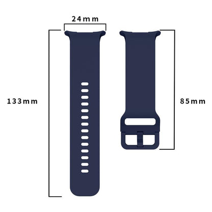 For Samsung Galaxy Watch Ultra 47mm / Ultra 2025 Solid Color Colorful Buckle Silicone Watch Band(Midnight Blue) by bashfashion