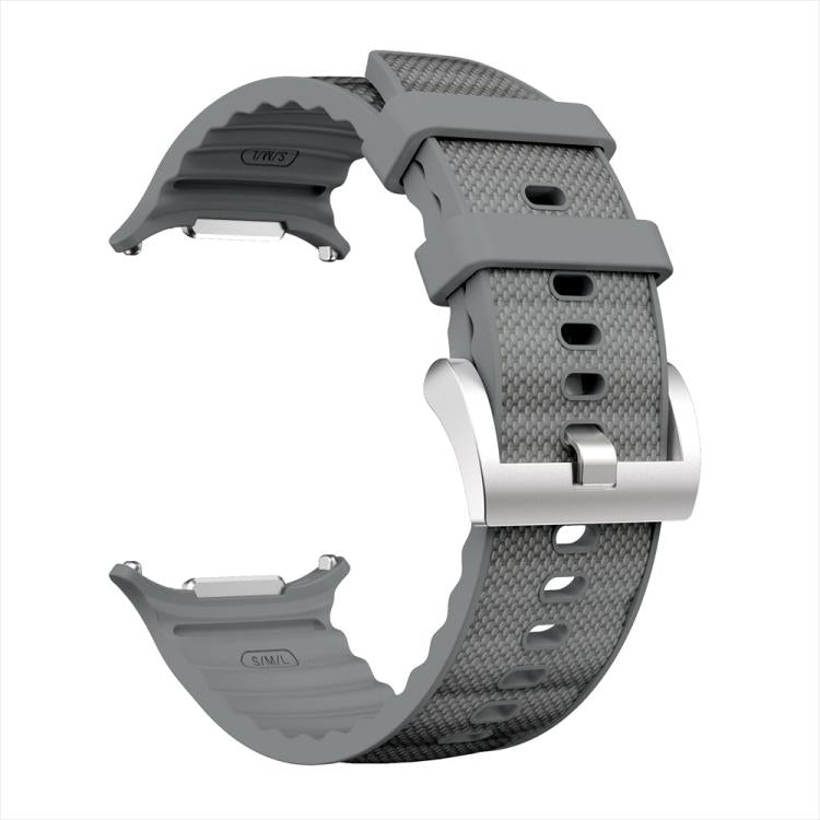 For Samsung Galaxy Watch Ultra 47mm / Ultra 2025 Solid Color Sports Silicone Watch Band(Grey) by bashfashion