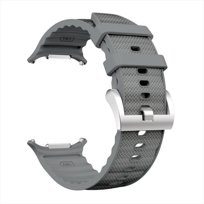 For Samsung Galaxy Watch Ultra 47mm / Ultra 2025 Solid Color Sports Silicone Watch Band(Grey) by bashfashion