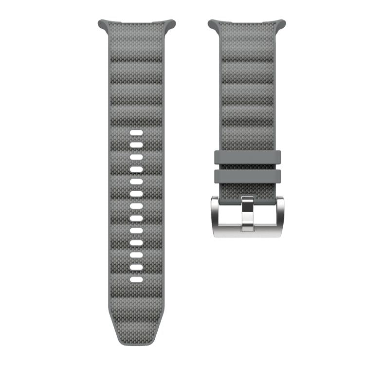 For Samsung Galaxy Watch Ultra 47mm / Ultra 2025 Solid Color Sports Silicone Watch Band(Grey) by bashfashion