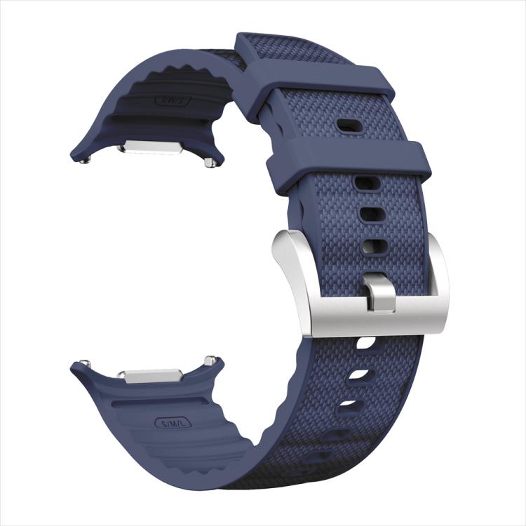For Samsung Galaxy Watch Ultra 47mm / Ultra 2025 Solid Color Sports Silicone Watch Band(Midnight Blue) by bashfashion