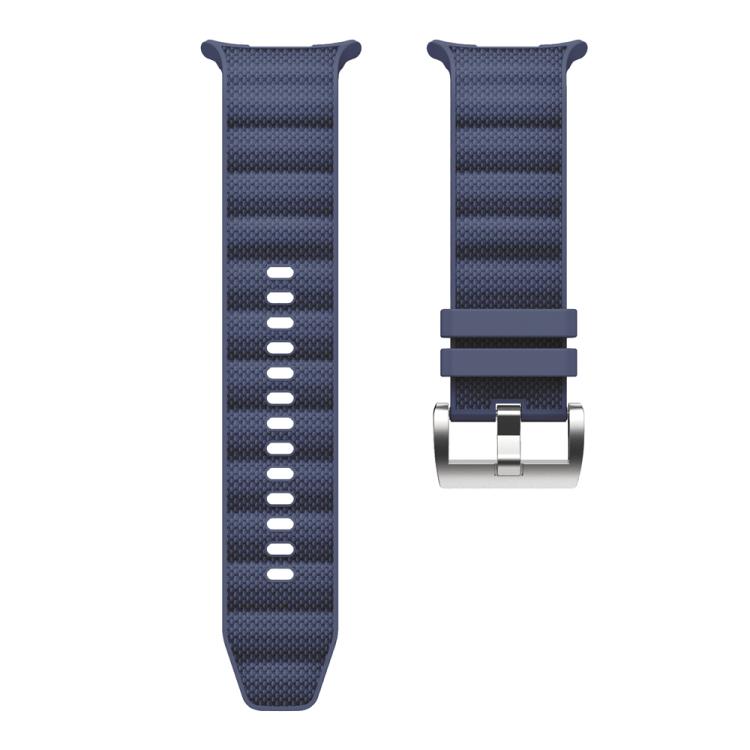 For Samsung Galaxy Watch Ultra 47mm / Ultra 2025 Solid Color Sports Silicone Watch Band(Midnight Blue) by bashfashion