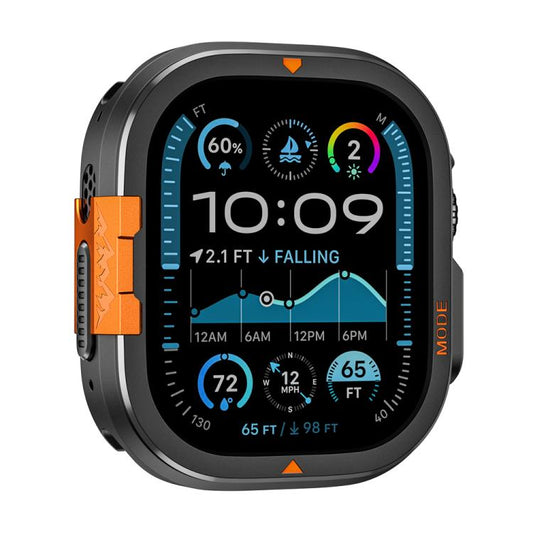 For Apple Watch Ultra 3 / 2 / 1 49mm Full Coverage Metal Watch Case(Black) by bashfashion