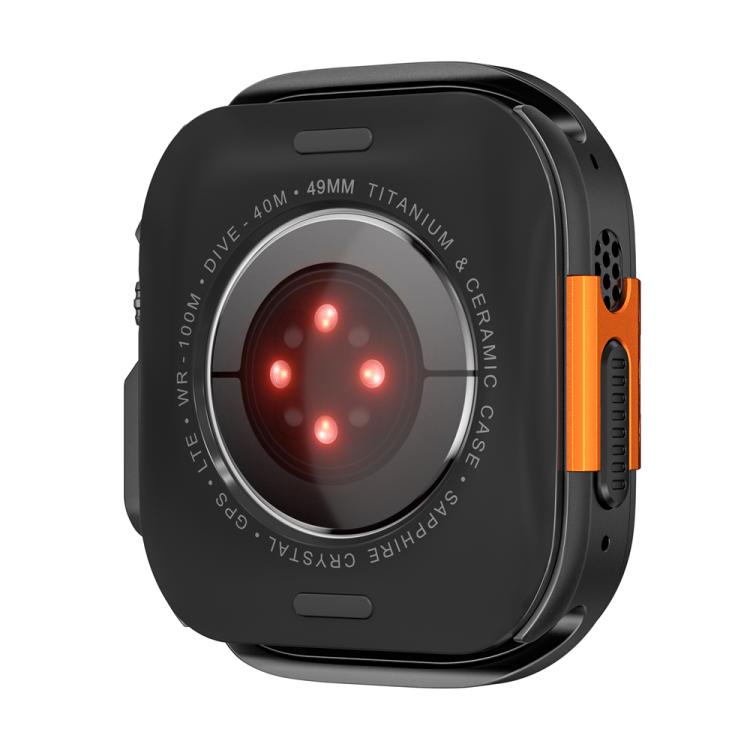 For Apple Watch Ultra 3 / 2 / 1 49mm Full Coverage Metal Watch Case(Black) by bashfashion