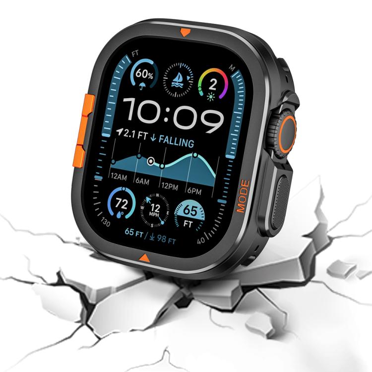 For Apple Watch Ultra 3 / 2 / 1 49mm Full Coverage Metal Watch Case(Black) by bashfashion