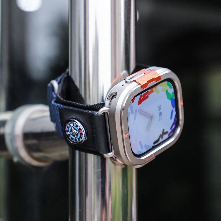 For Apple Watch Ultra 3 / 2 / 1 49mm Full Coverage Metal Watch Case(Titanium Color) by bashfashion