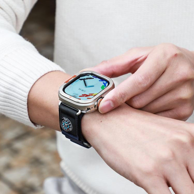 For Apple Watch Ultra 3 / 2 / 1 49mm Full Coverage Metal Watch Case(Titanium Color) by bashfashion