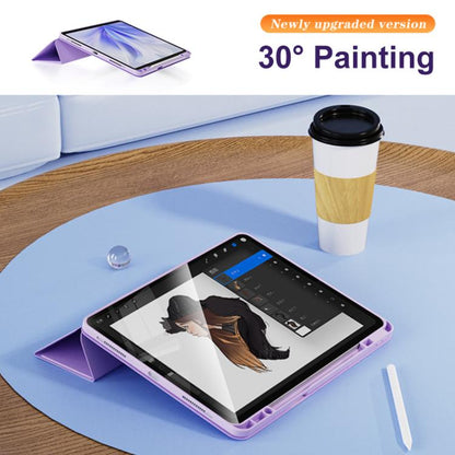 For iPad Air 11 2025 / 2024 Relieve Stress Rotatable Y-Fold Leather Tablet Case(Black) by bashfashion