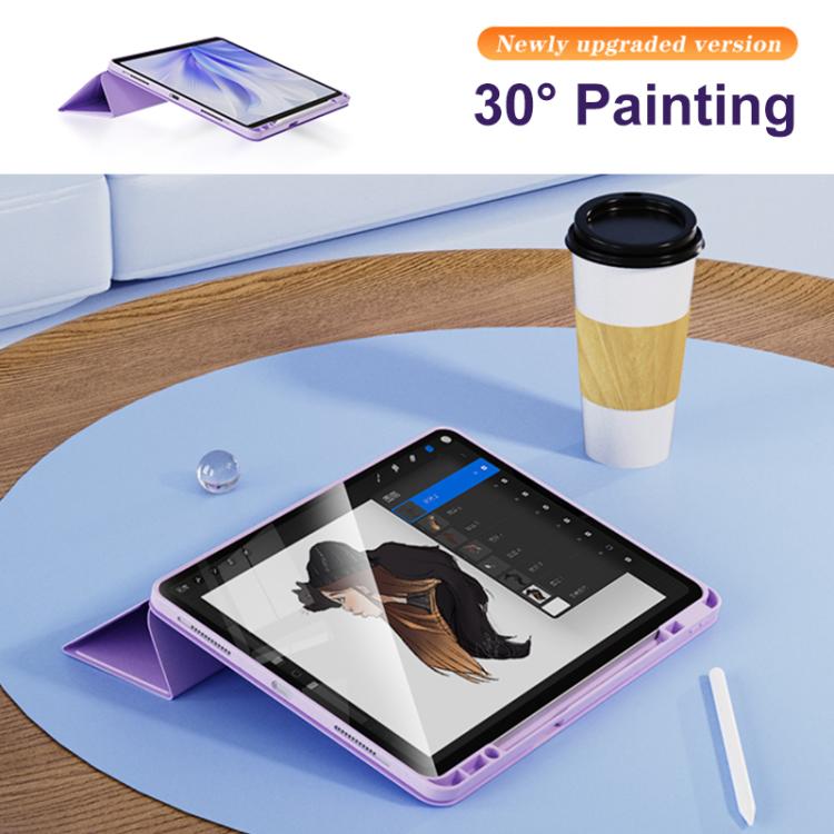 For iPad Pro 13 2025 / 2024 Relieve Stress Rotatable Y-Fold Leather Tablet Case(Pink) by bashfashion