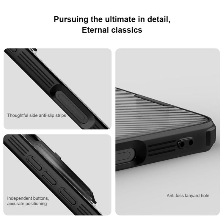 For OPPO Find X8 Ultra NILLKIN CamShield Prop Translucent PC Phone Case(Black) by NILLKIN