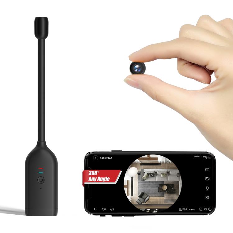 QJ700 1080P HD WiFi Panoramic 360-degree Snake Tube Camera, Support Motion Detection(Black) by bashfashion